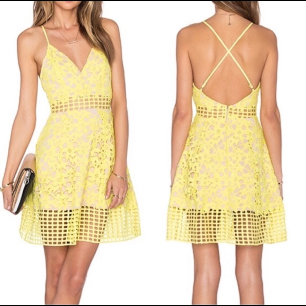 Lovers + Friends Yellow Bellini Dress